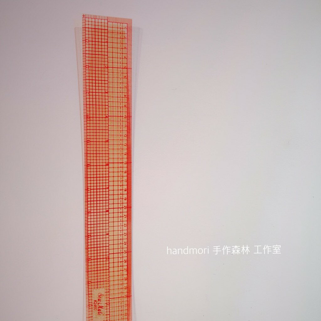 手作森林 台灣製 60cm 洋裁尺 軟尺 方格尺 紅格 台製 定規尺 拼布尺 做衣服 便宜 CP值 sew mate