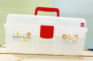 【震撼精品百貨】Hello Kitty 凱蒂貓 三麗鷗HELLO KITTY塑膠手提工具箱/收納盒*81000 震撼日式精品百貨