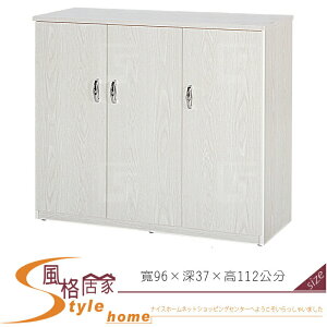 《風格居家Style》(塑鋼材質)3.1尺開門鞋櫃-白橡色 086-03-LX