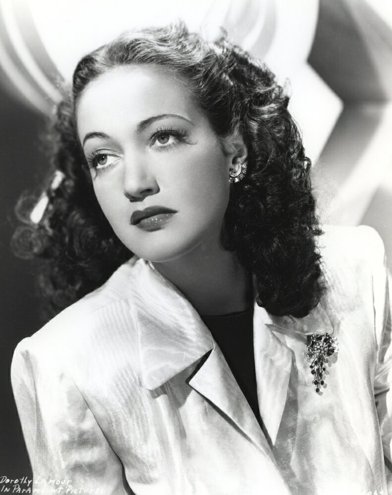 Posterazzi: Dorothy Lamour Portrait in Black and White with Coat Photo ...