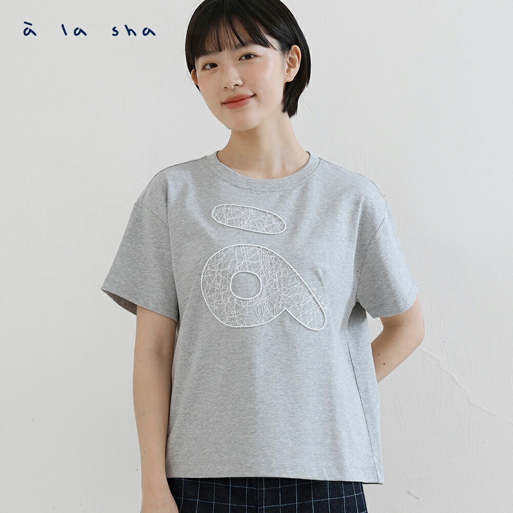 a la sha   à特殊繡花舒適T