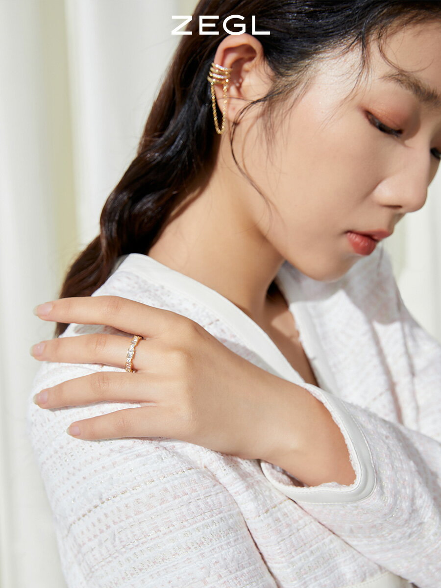 ZEGL歐美風復古戒指女輕奢小眾設計時尚個性指環韓ins食指開口戒