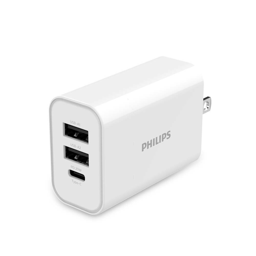 PHILIPS 飛利浦 DLP4327C 32W PD充電器 Type-C 充電器 旅充頭 快充頭 充電頭 1