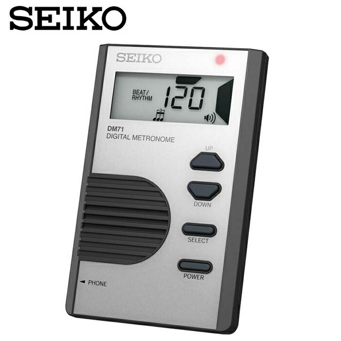 【非凡樂器】【銀黑色】SEIKO 液晶顯示名片型節拍器DM71/名片型節拍器/輕巧方便好帶
