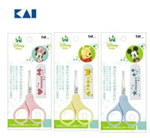 大賀屋 日本製 KAI 兒童指甲剪 嬰兒 指甲剪 剪指甲 迪士尼 米妮 米奇 維尼 貝印 正版 J00053611