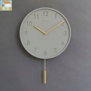 簡約工業風掛鐘 創意水泥工藝品時鐘 北歐鐘錶 11寸數字款簡約厚重清水水泥鐘面 立體美觀 精美典雅