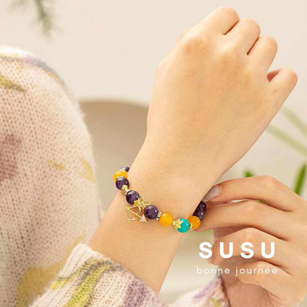 SU SU︱花樣水晶手鍊❤️紫水晶 綠松石 黃玉髓 事業運 招財 轉運 能量 防小人 送禮 推薦 4