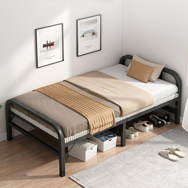 折疊床 單人鐵架加固家用午休雙人床辦公室 午睡床 簡易硬板 陪護床