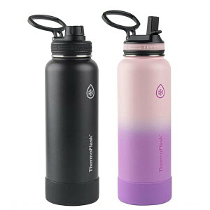 [COSCO代購4] 促銷到4月30號 W1630877 ThermoFlask 不鏽鋼保冷瓶 1.2公升 X 2件組 黑+漸層粉