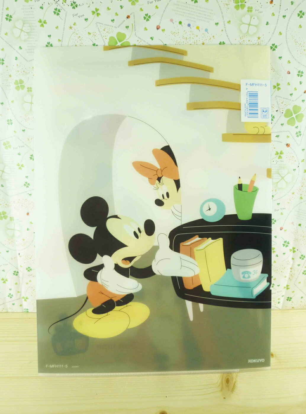 【震撼精品百貨】Micky Mouse 米奇/米妮 分類掀開夾-米奇與米妮樓梯下 震撼日式精品百貨