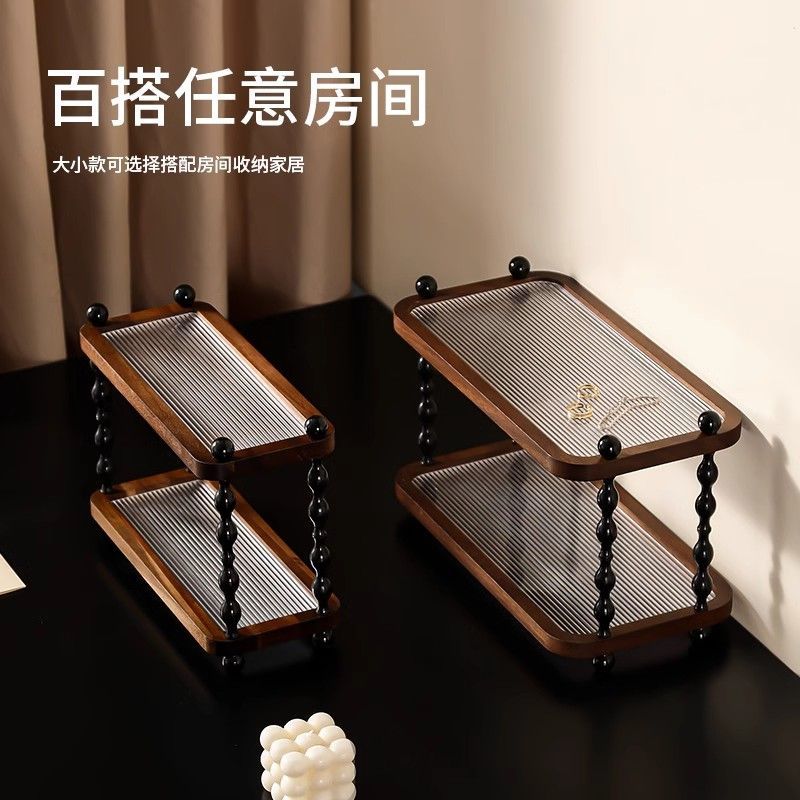 公司貨 免運 超低價 簡約現代可拆卸浴缸置物架雙層收納架質感高階護理品和香水儲存必 快速發貨