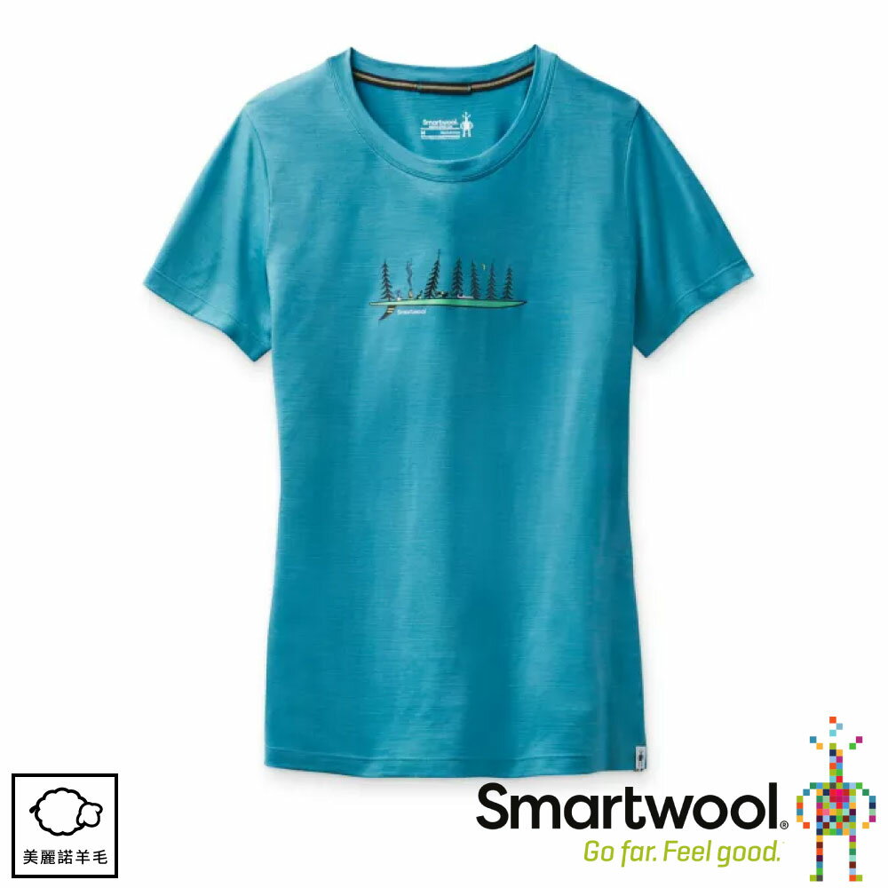 【SmartWool 美國 女 Merino Sport 150 好友時光T恤《淡海藍》】SW000722/排汗衣/ 機能衣