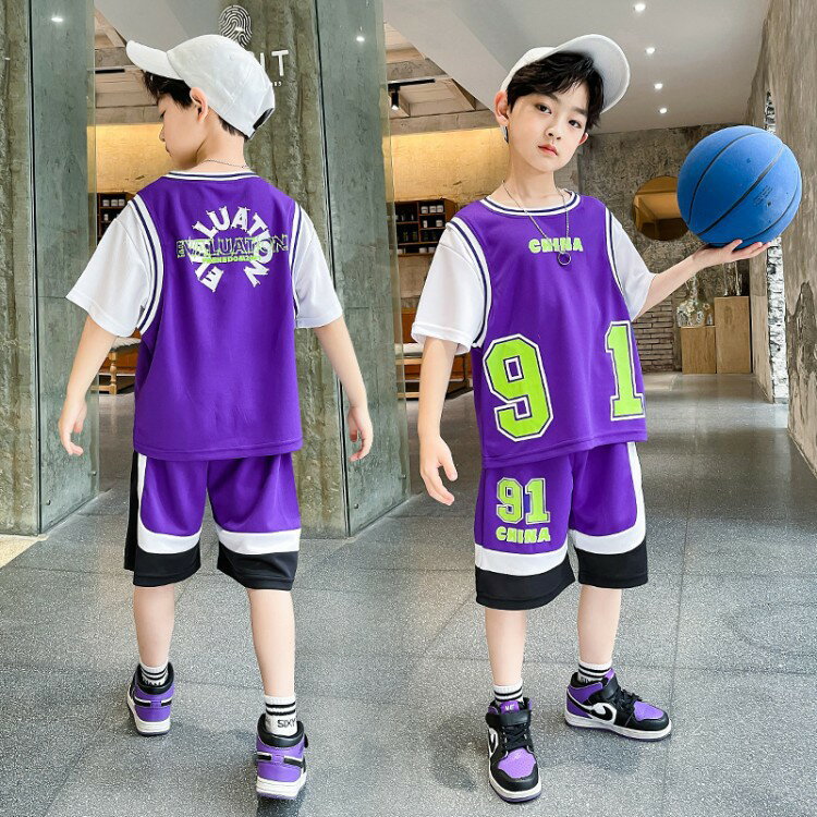 男童速干球衣運動服籃球服男孩夏裝足球服套裝新款帥氣小學生兒童【林之舍】