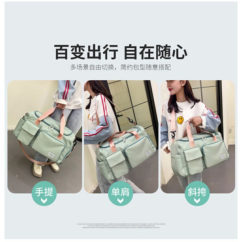 ISONA 防水尼龍材質乾濕分層收納輕薄優質運動旅行手提包 斜背包 側背包 肩背包 1