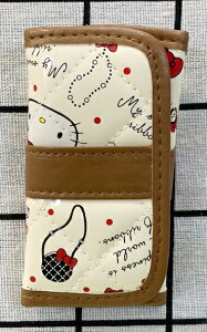 【震撼精品百貨】Hello Kitty 凱蒂貓 三麗鷗 KITTY日本 鎖包-米*07468 震撼日式精品百貨