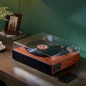（110v）亞馬遜爆款現代仿古留聲機多功能黑膠唱片機便攜式唱機 夢露日記