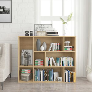 書架置物架落地簡約格子學生多層經濟型簡易小書柜收納家用省空間【優妮好貨】