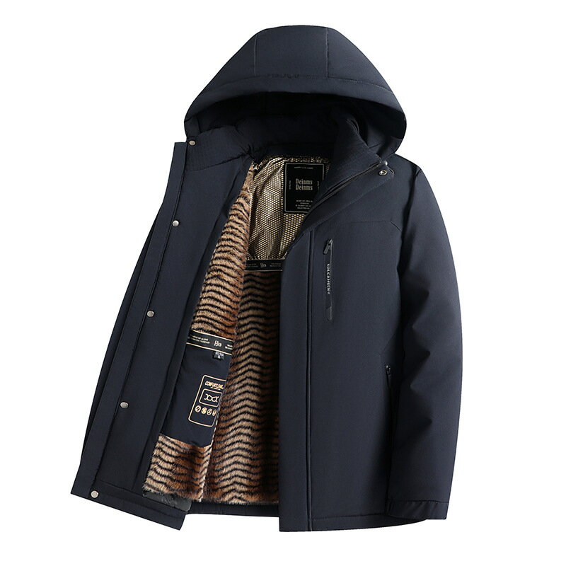 【巴黎精品】現貨+預購 鋪棉外套夾棉夾克-可脫卸連帽內裏休閒保暖一衣三穿男外套3色a1iy16