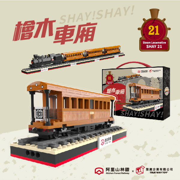 【TRUE WAY TOY】SHAY21檜木車廂-阿里山林鐵-EW-5235