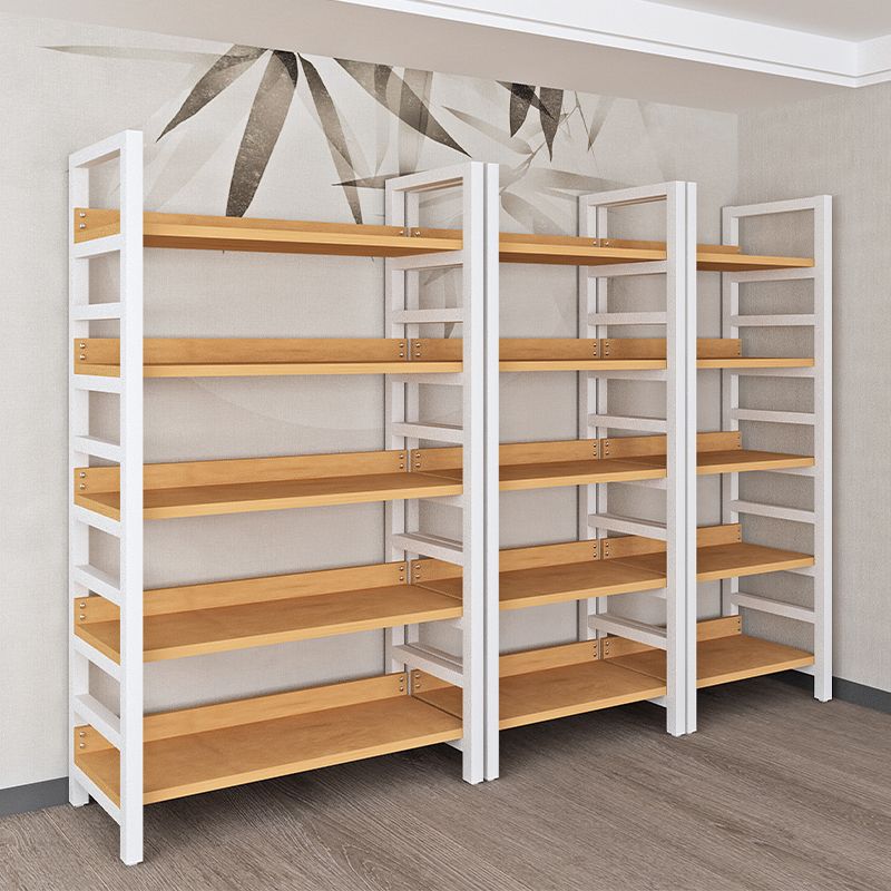 免運 貨架 層架 置物架 落地置物架 書架 貨櫃展示架 產品展示架 超商貨架 展櫃 貨架多層展示架落地式陳列架家居日用書房書架超市家用鋼木置物架特惠/開立發票Y1011