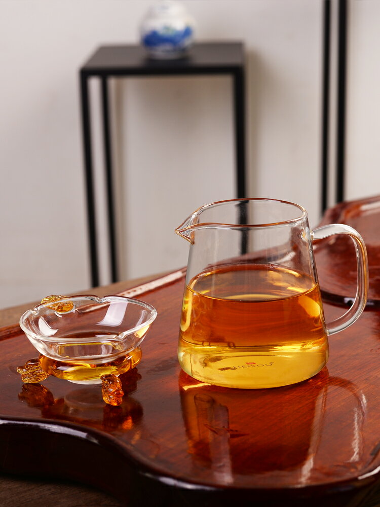 公道杯玻璃加厚耐高溫玻璃分茶器茶漏茶海過濾茶具套裝功夫茶公杯