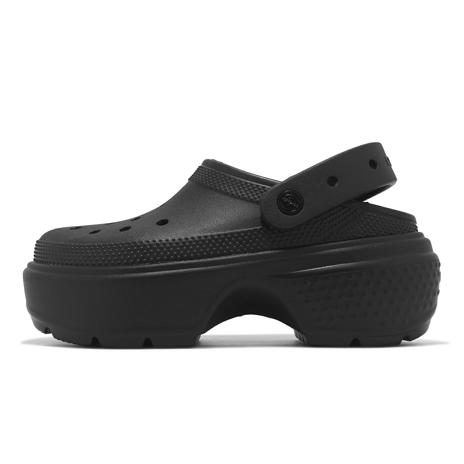 Crocs 洞洞鞋 洞洞鞋 Stomp Clog 男鞋 女鞋 黑 雪屋克駱格 厚底 增高 卡駱馳 209347001