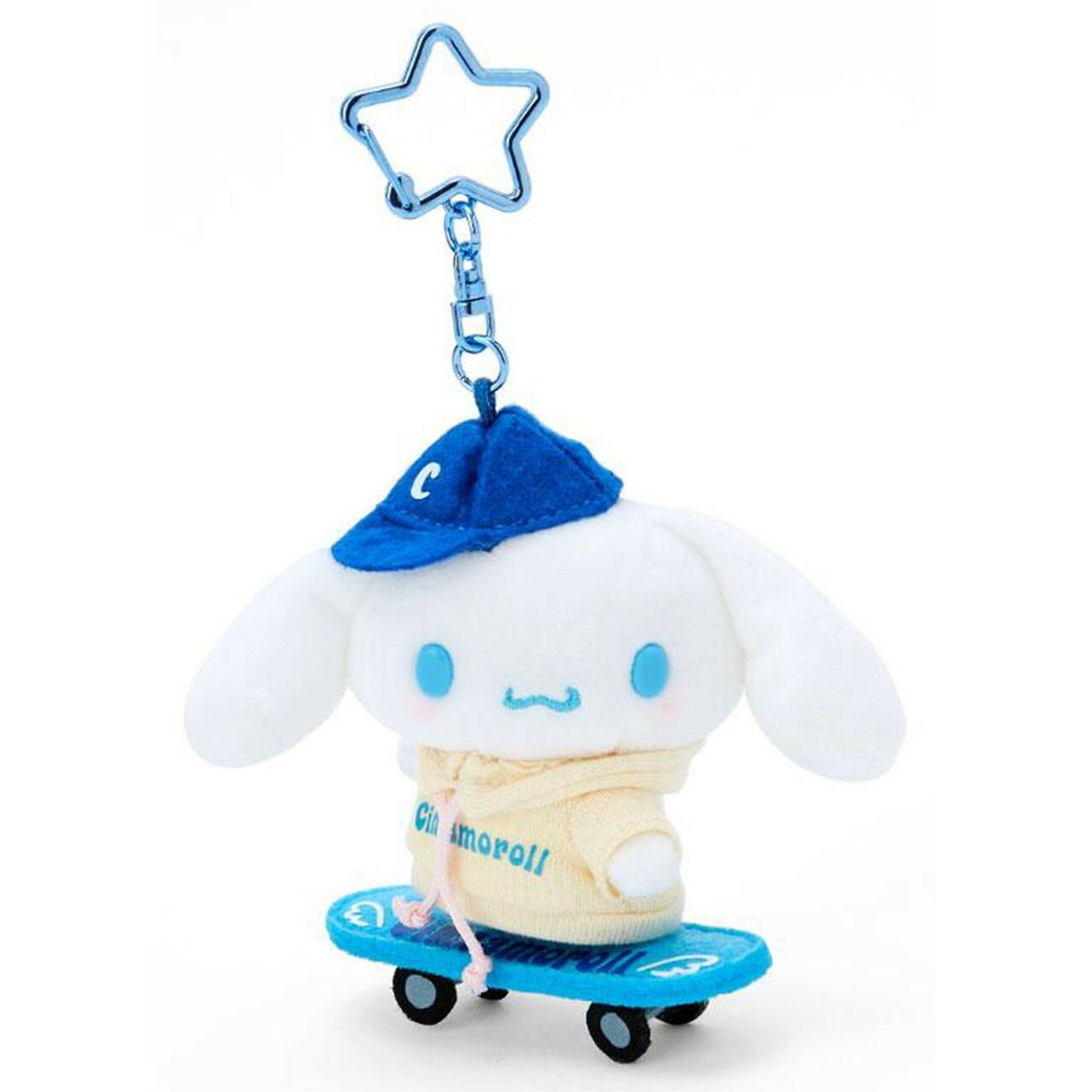 【震撼精品百貨】大耳狗 Cinnamoroll 日本SANRIO三麗鷗 大耳狗絨毛玩偶吊飾-滑板少年*51433