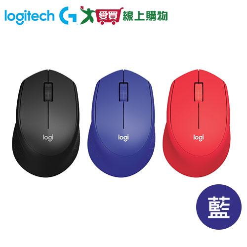 Logitech羅技 靜音無線滑鼠M331-藍【台灣公司貨】【愛買】