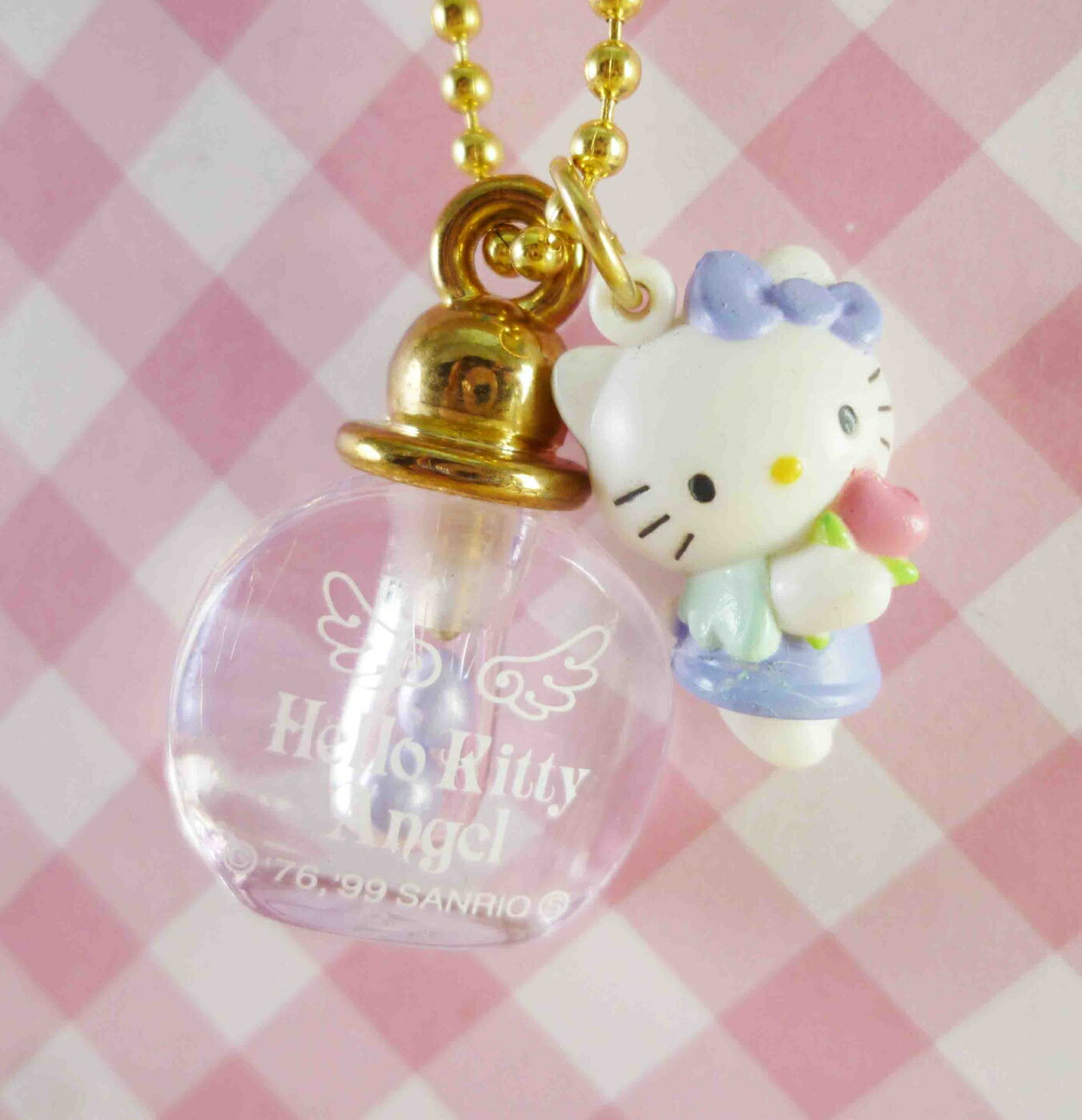 【震撼精品百貨】Hello Kitty 凱蒂貓 KITTY鑰匙圈-香水罐紫 震撼日式精品百貨