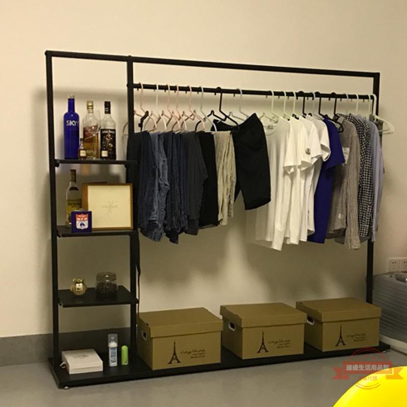 室內簡易晾衣架掛衣架落地臥室單桿式衣帽架衣服架子多功能收納架