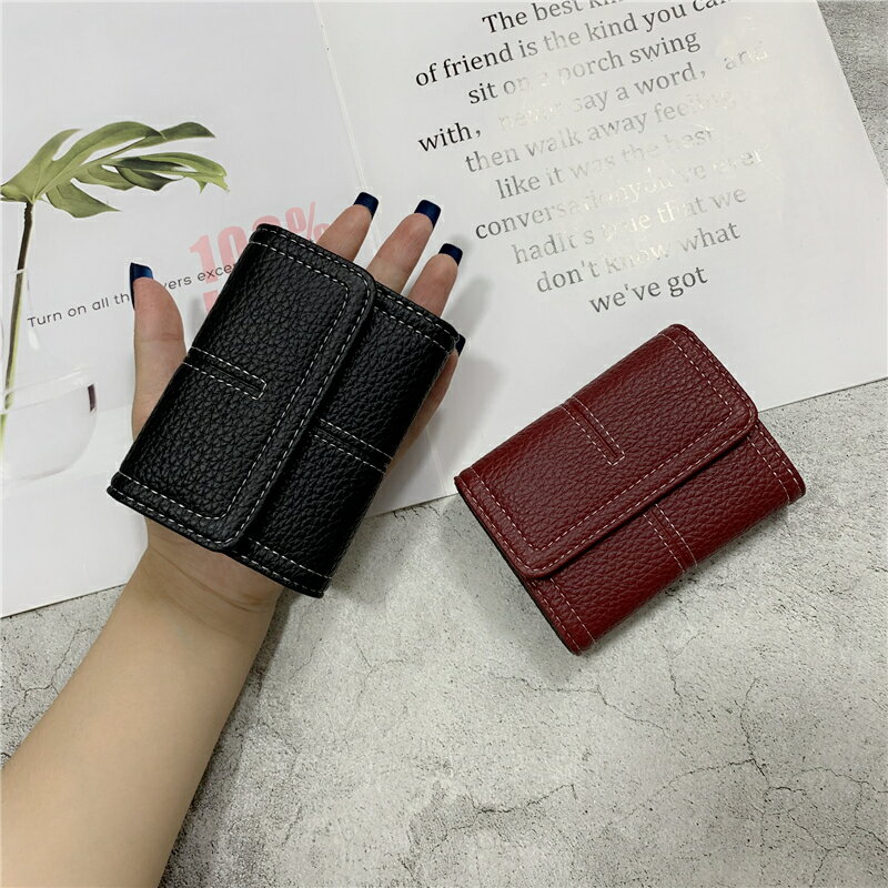 卡包/零錢包 小卡包女2021新款潮韓版簡約百搭扣零錢包名片夾信用卡套風琴卡【HZ63271】
