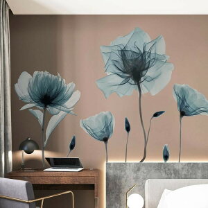 大型壁貼 花朵墻貼紙壁紙創意臥室墻壁溫馨裝飾小清新客廳貼畫 LC4379