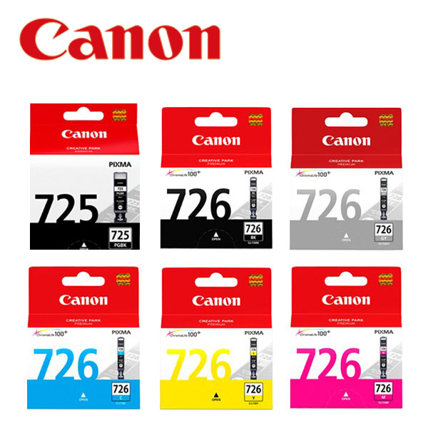 CANON PGI-725BK+CLI-726BK/C/M/Y/GY 原廠墨水6入組(2黑4彩)