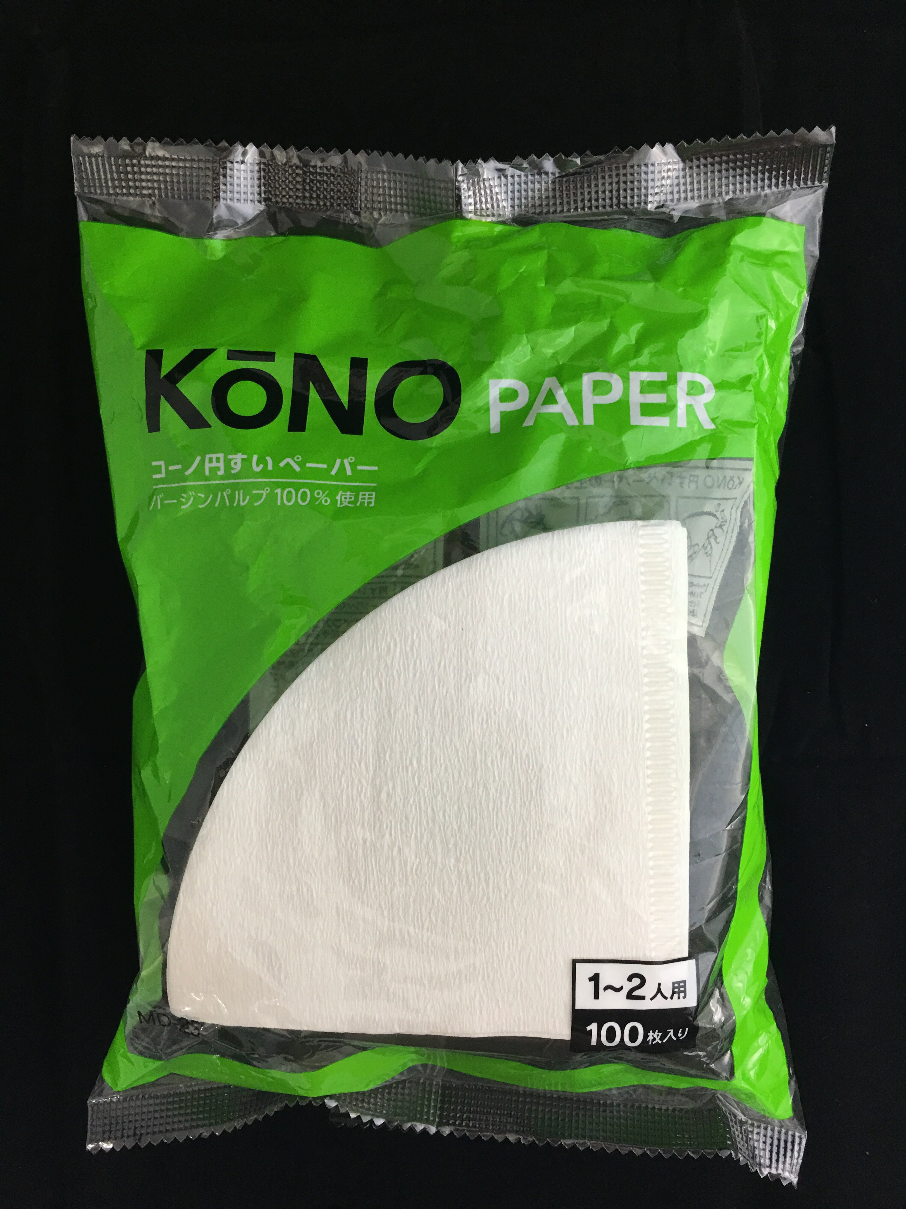 <br/><br/>  [微聲咖啡] 日本原裝 KONO MD-25 酸素漂白濾紙 1~2 人份 (100入)<br/><br/>