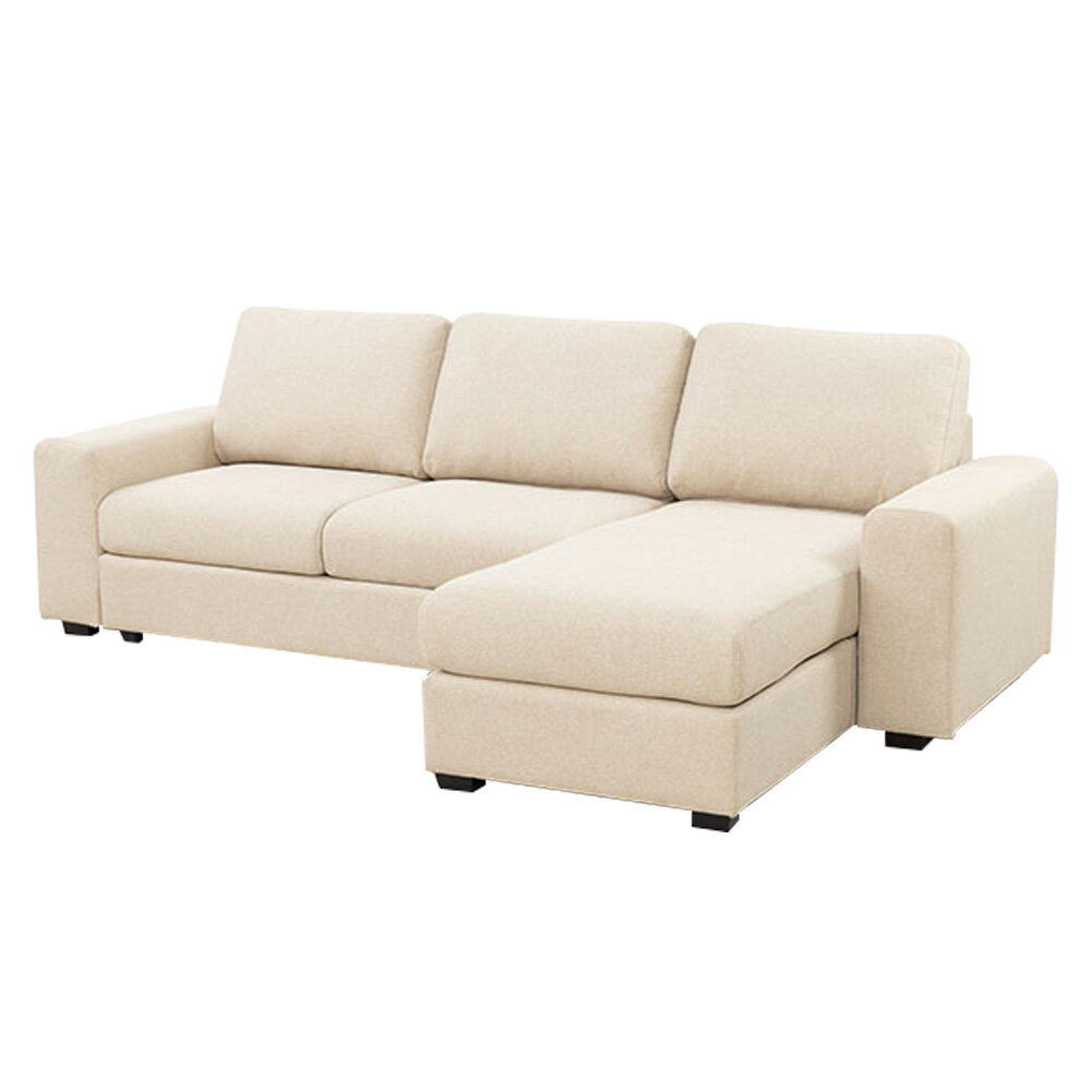 ◎布質L型沙發 HGL01 BE NITORI宜得利家居