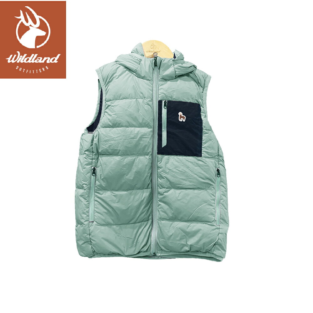 【Wildland 荒野 童 700FP雙面穿暖暖羽絨背心《灰濛綠》】K2173/保暖背心/機能背心