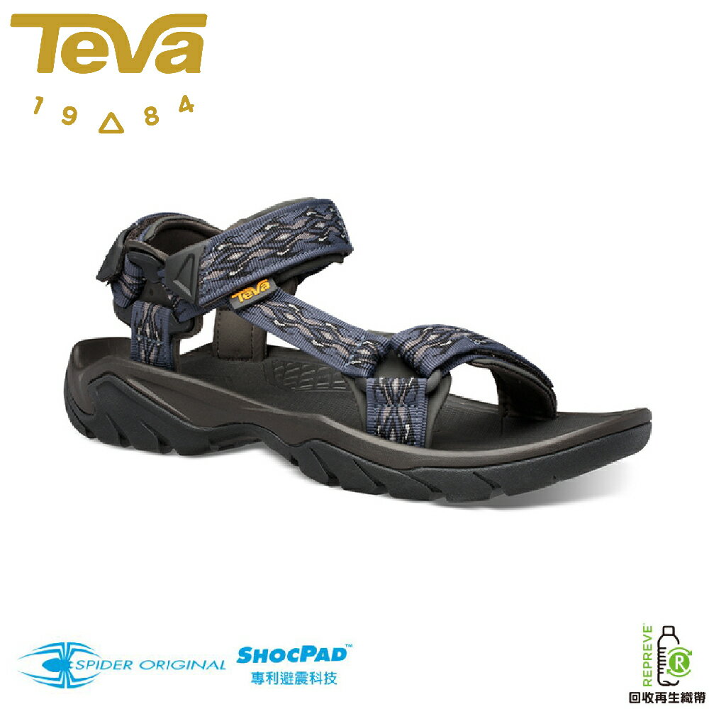 【TEVA 美國 男 Terra Fi 5 涼鞋《劍藍》】TV1102456/戶外健行運動涼鞋/雨鞋/水鞋