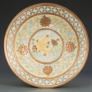 宋定窯歷粉戕金魚藻紋碗古董古玩收藏真品包老保真老物件老貨瓷器
