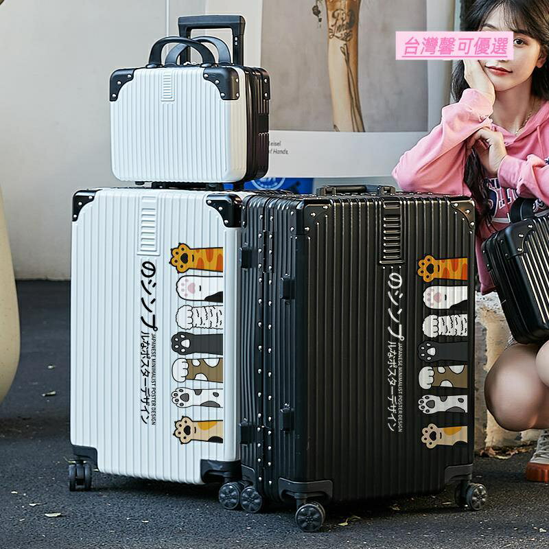 行李箱女日系涂鸦20寸旅行箱28拉杆箱242021密码皮箱子耐用