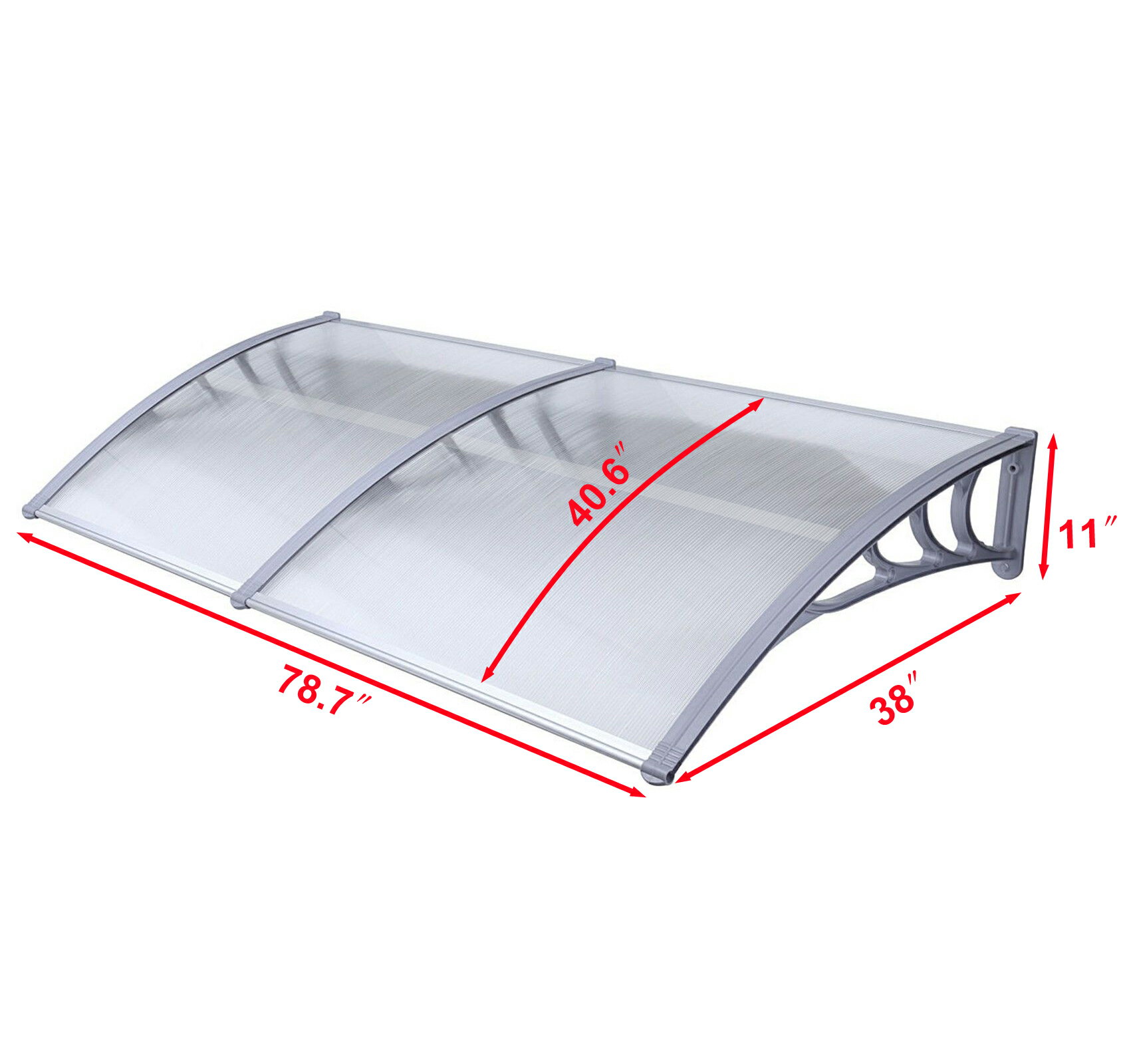 Mcombo MCombo 40x80 White Window Awning Outdoor Polycarbonate