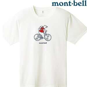Mont-Bell Wickron 中性款 排汗衣/圓領短袖 1114350 Cycling Bear WT 白