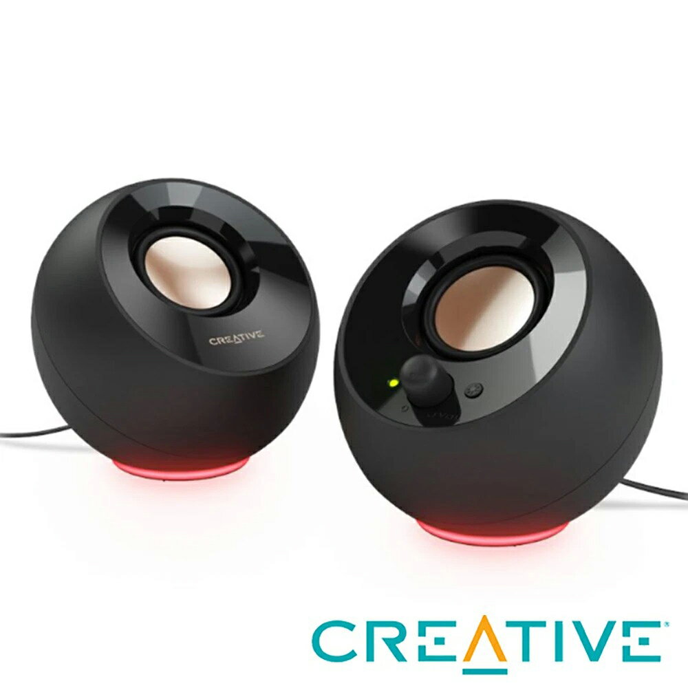【CREATIVE】Pebble SE USB RGB 桌上型喇叭《黑色》【三井3C】