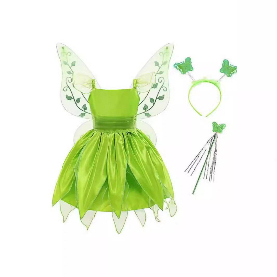 萬聖節小叮當公主裙 萬聖節演出服裝兒童精靈奇妙仙子兒童演出服[萌寶童裝]可開發票