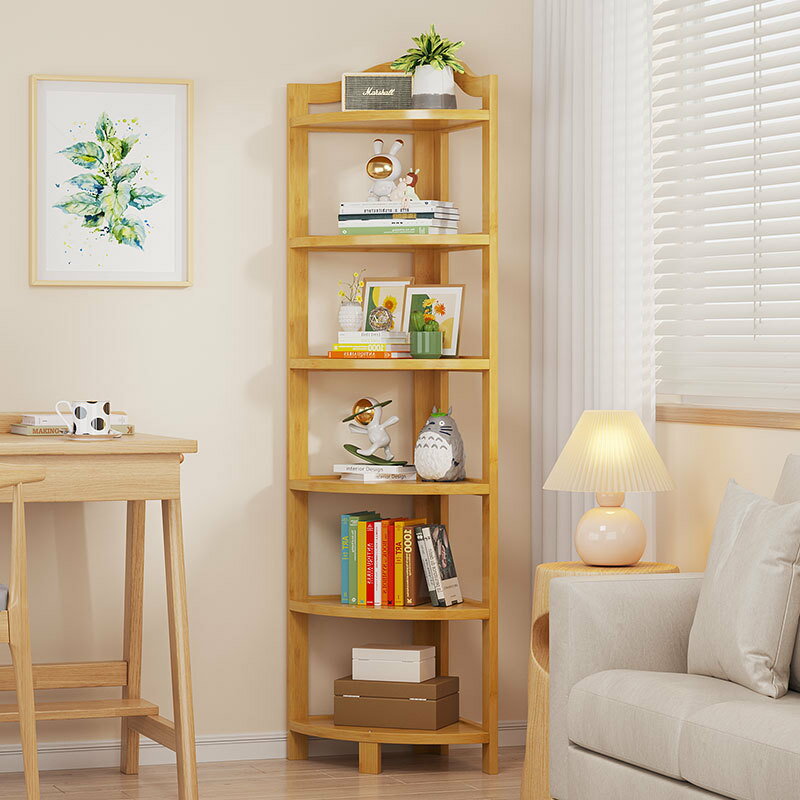 現代簡約轉角小書柜家用書架落地兒童多層置物臥室靠墻繪本收納架