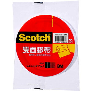 3M Scotch 雙面膠帶 24mmX15yd 單入袋裝