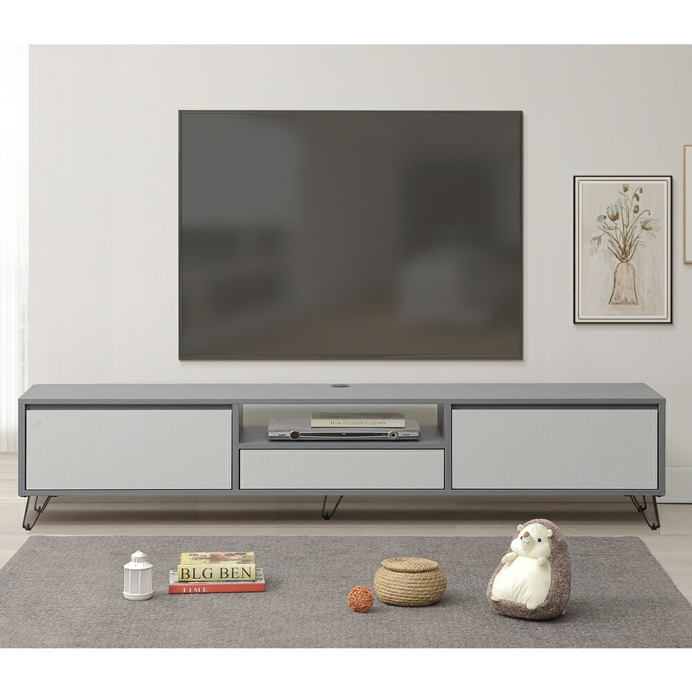 【直人木業】JASPER 現代簡約風電視櫃210cm｜APP結帳再賺4%點數#雙11狂購節 1