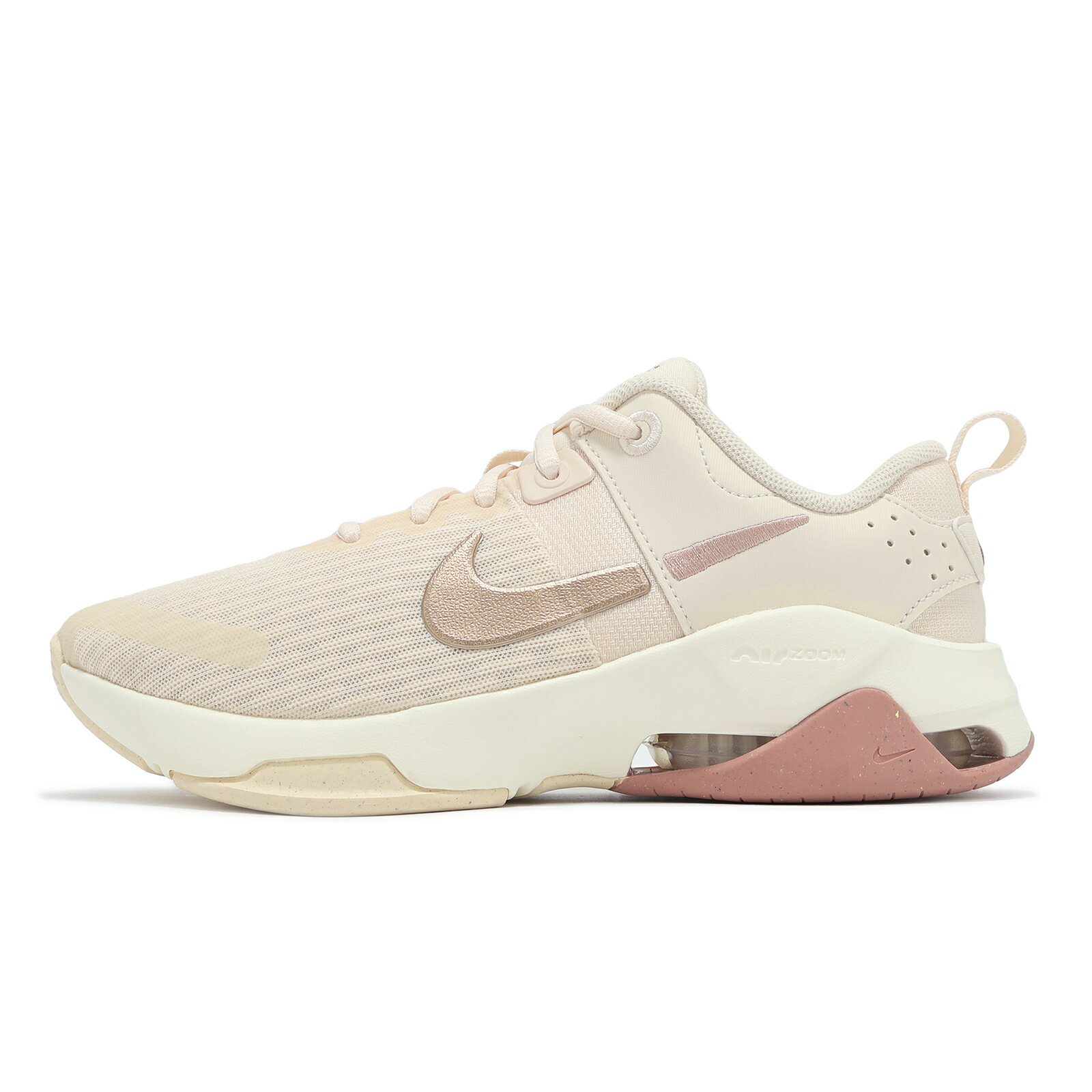 Nike 訓練鞋 Wmns Zoom Bella 6 女鞋 米白 粉紅 氣墊 支撐 運動鞋