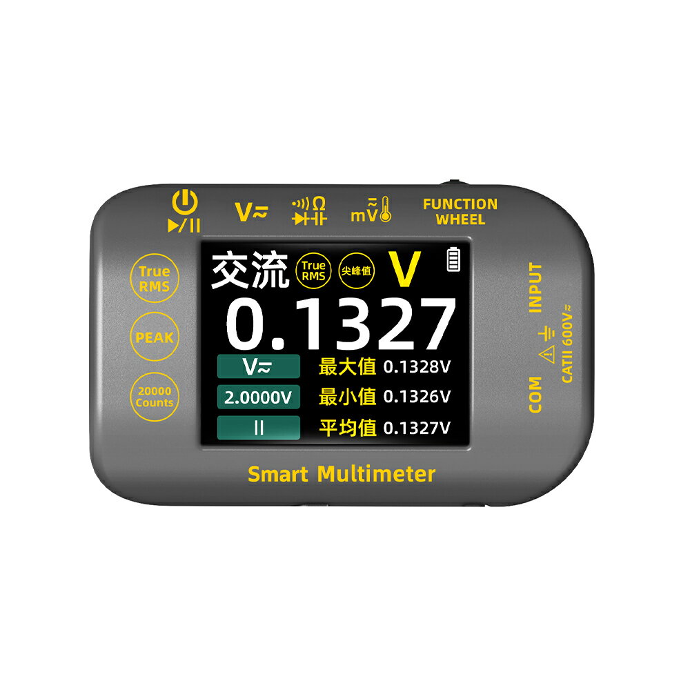 BSIDE 光伏 萬用表 (S40) 電壓測量 電容檢測 電阻檢測 溫度測量 中英介面