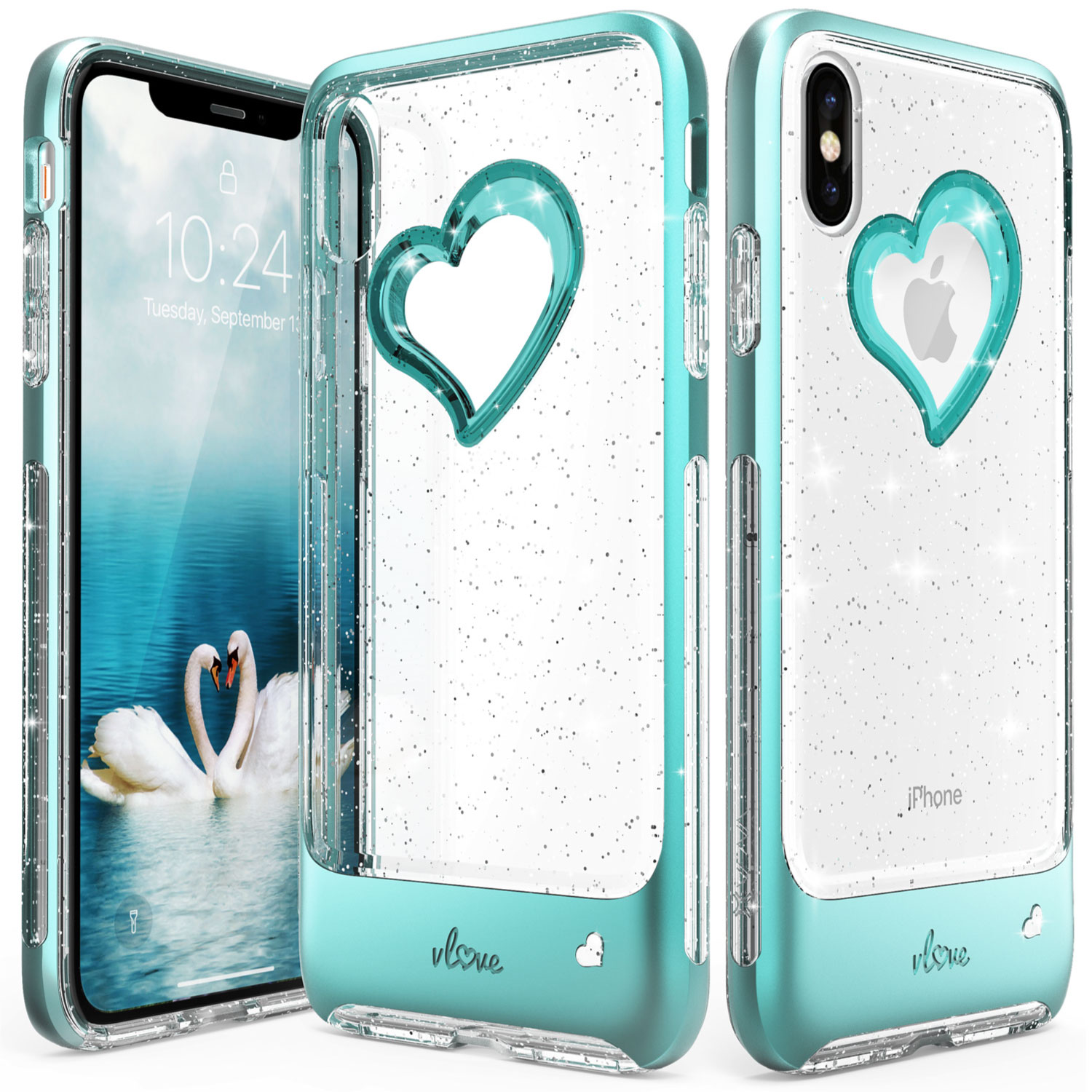 Sf Planet Iphone Xs Max Glitter Heart Case Vlove Glitter Vena