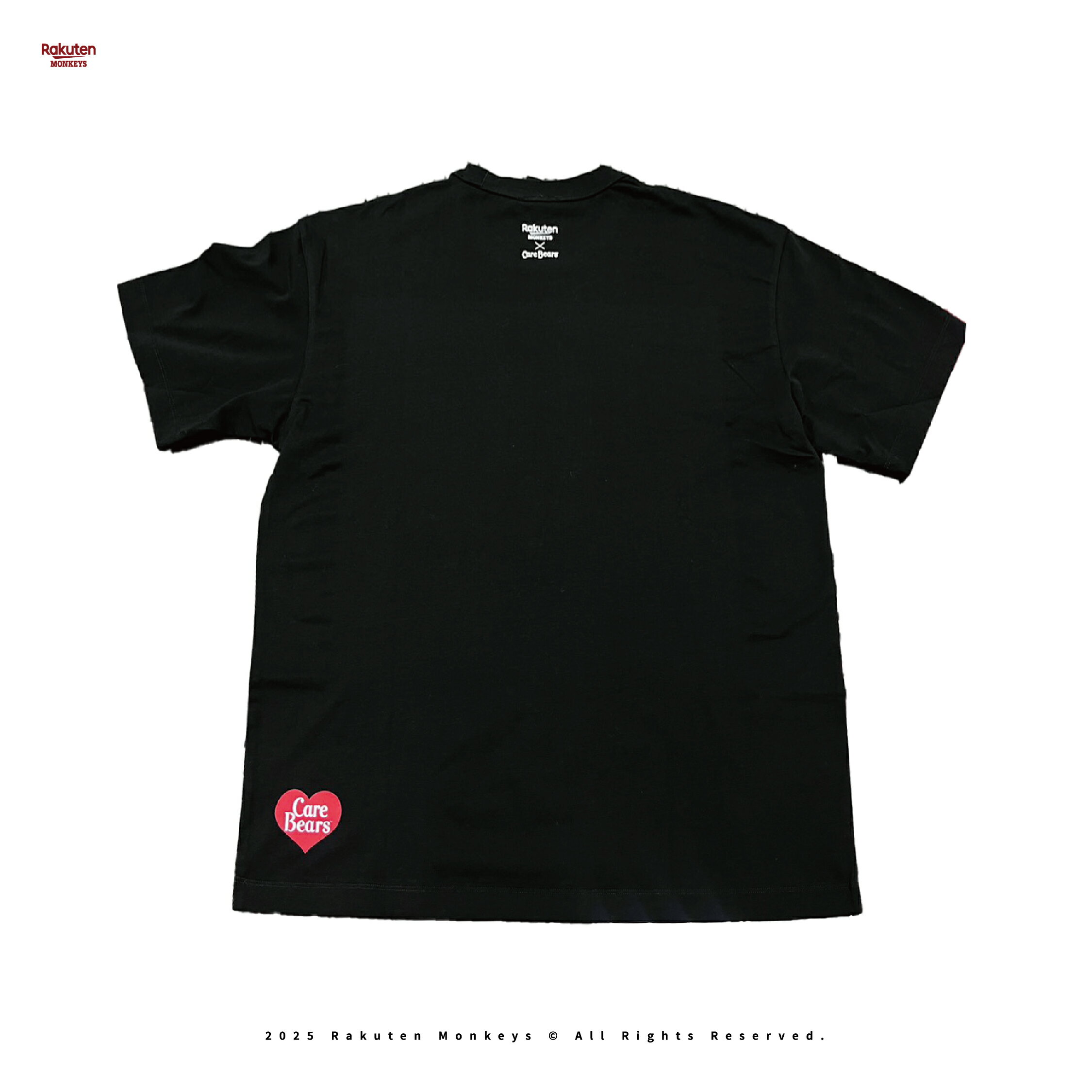 Rakuten Monkeys × Care Bears™ - Grumpy Bear寬版短T(黑) 1